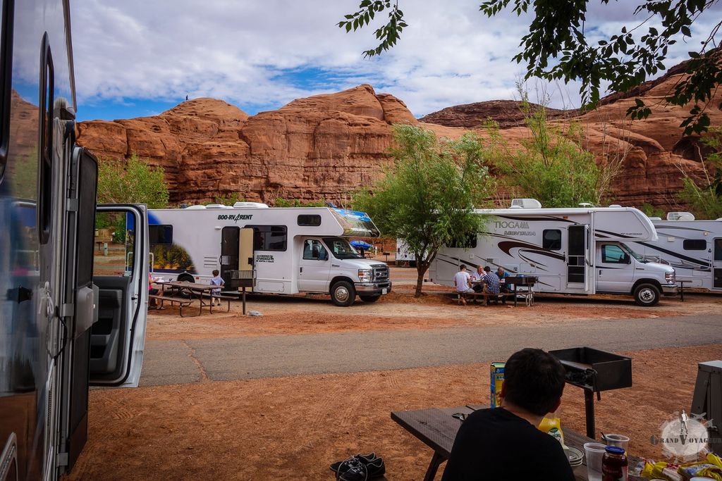 Au Goulding's Camping, nous ne sommes pas les seuls... notamment beaucoup de frenchies !