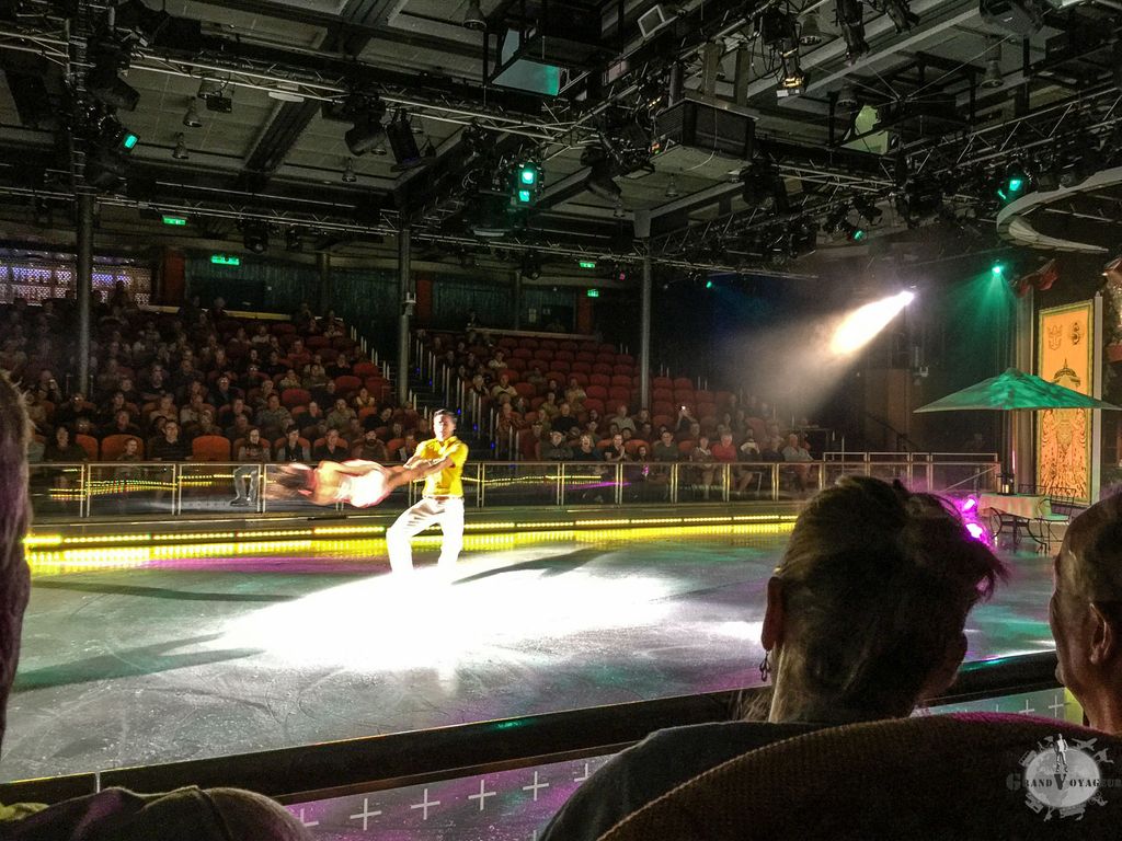 Respect aux artistes qui arrivent à sortir des numéros impressionnants sur une patinoire relativement petite et parfois en mouvement dû au roulis.