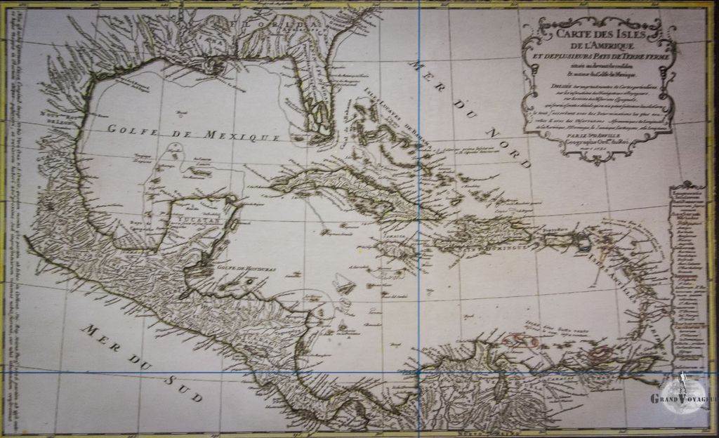 Carte des Caraïbes faite par les français au XVIIIe siècle. Carte des Caraïbes faite par les français au XVIIIe siècle.