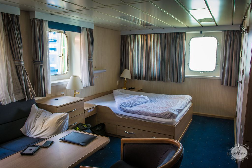 Cabine d'angle du CMA CGM Magellan. Spacieuse !