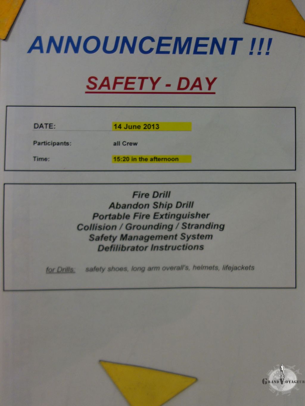 Aujourd'hui c'est Safety Day ! Aujourd'hui c'est Safety Day !